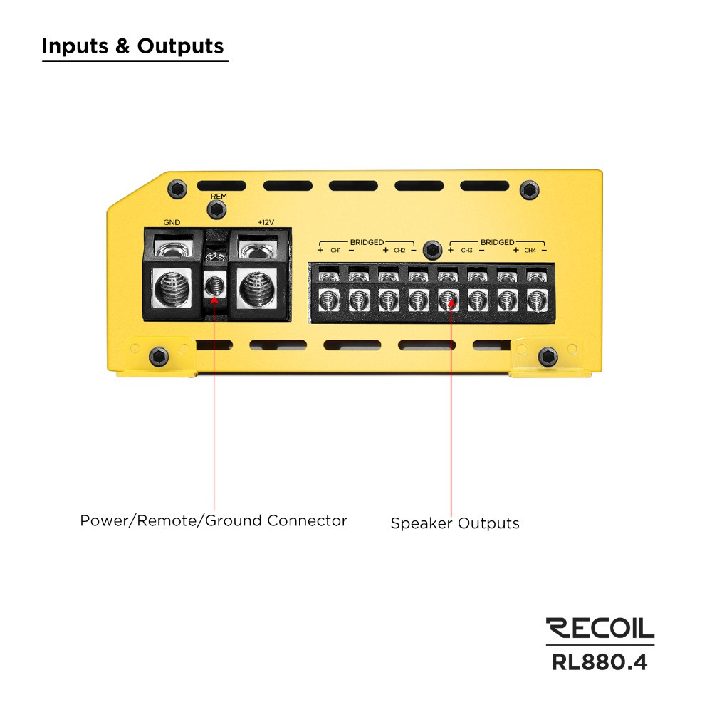 Recoil RL880.4, firekanals forsterker