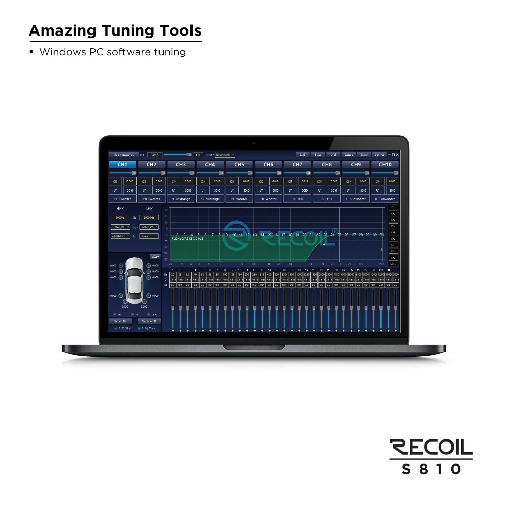 Recoil S810, DSP-forsterker med 10 kanaler