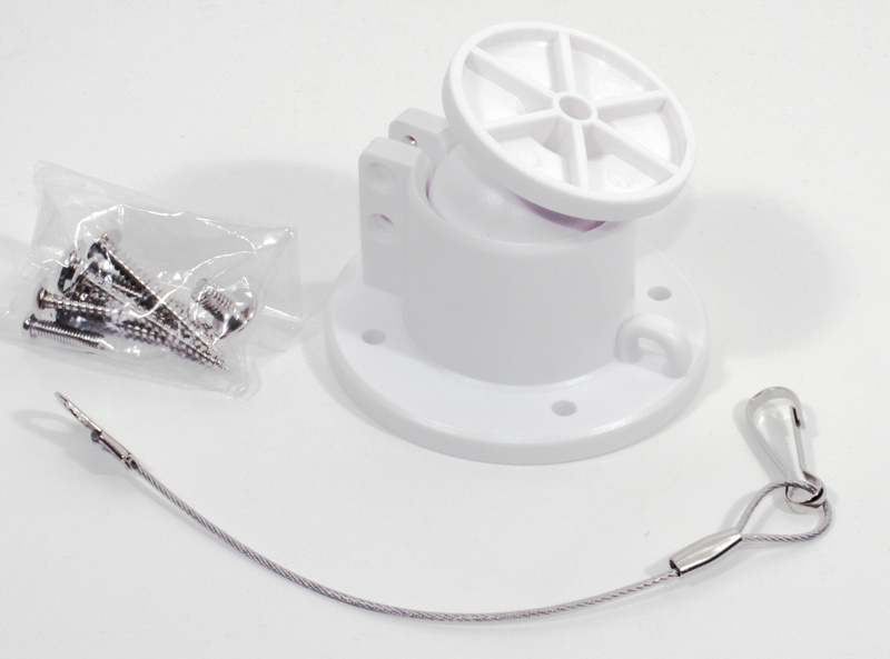 Vridbart väggfäste vit L, styck