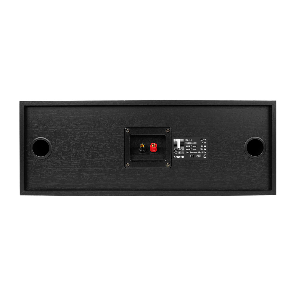 System One C25B centerhögtalare, svart