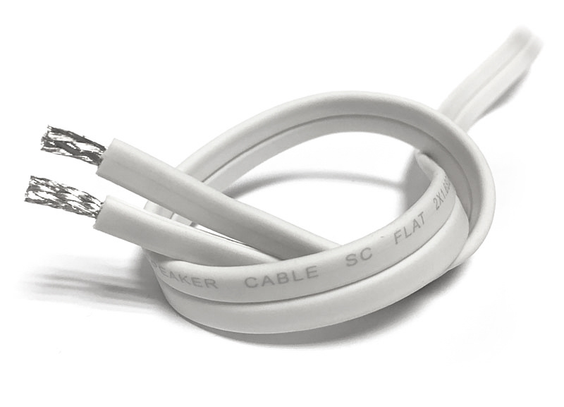 System One FLAT høyttalerkabel 2x1.6mm2 hvit, metervare