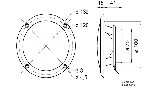 Visaton FR10WP Hvit marinehøyttaler, styck
