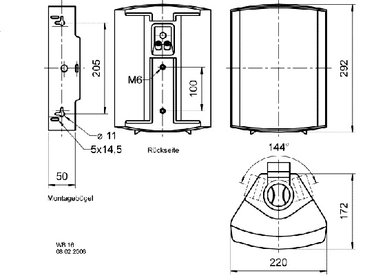 Visaton WB16 inne/utehøyttaler hvit