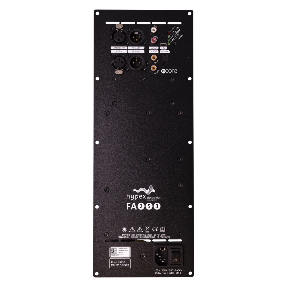 Hypex FusionAmp FA253 trekanals innbyggingsforsterker med DSP