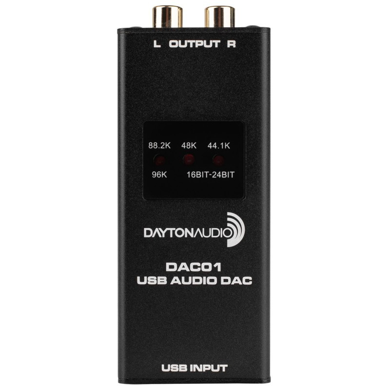 Dayton Audio DAC01, USB DAC med 24/96 støtte