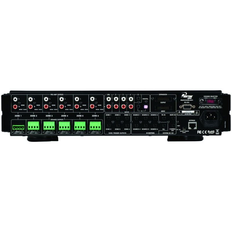 Dayton Audio DAX66 6-zon Distribuert lydsystem