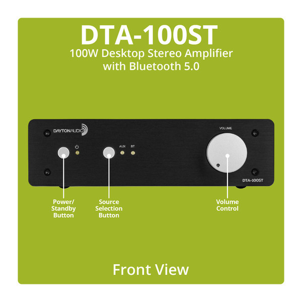 Dayton Audio DTA-100ST förstärkare med Bluetooth & högpassfilter