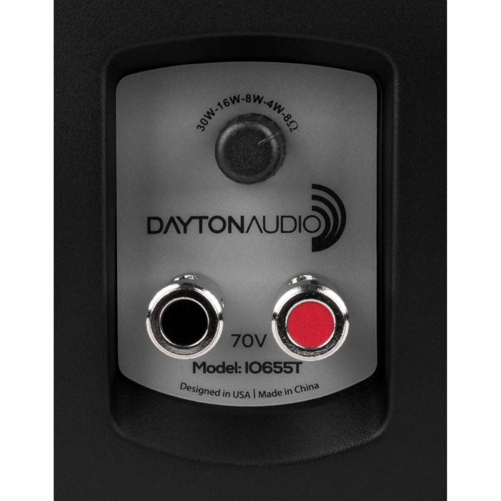 Dayton Audio IO655BT, 6.5tums utomhushögtalare med stöd för 70/100V, svart