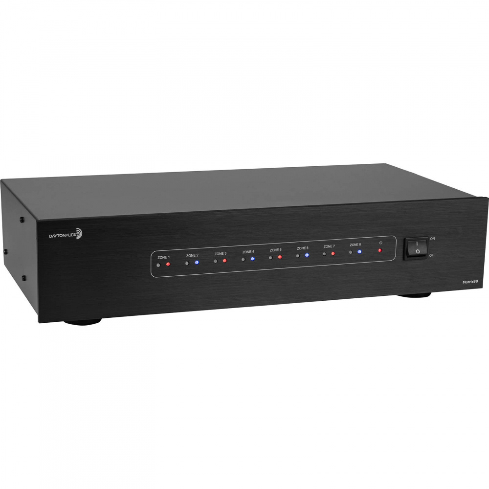 Dayton Audio Matrix88, flexibelt multiroom-försteg med 8 zoner & nätverk