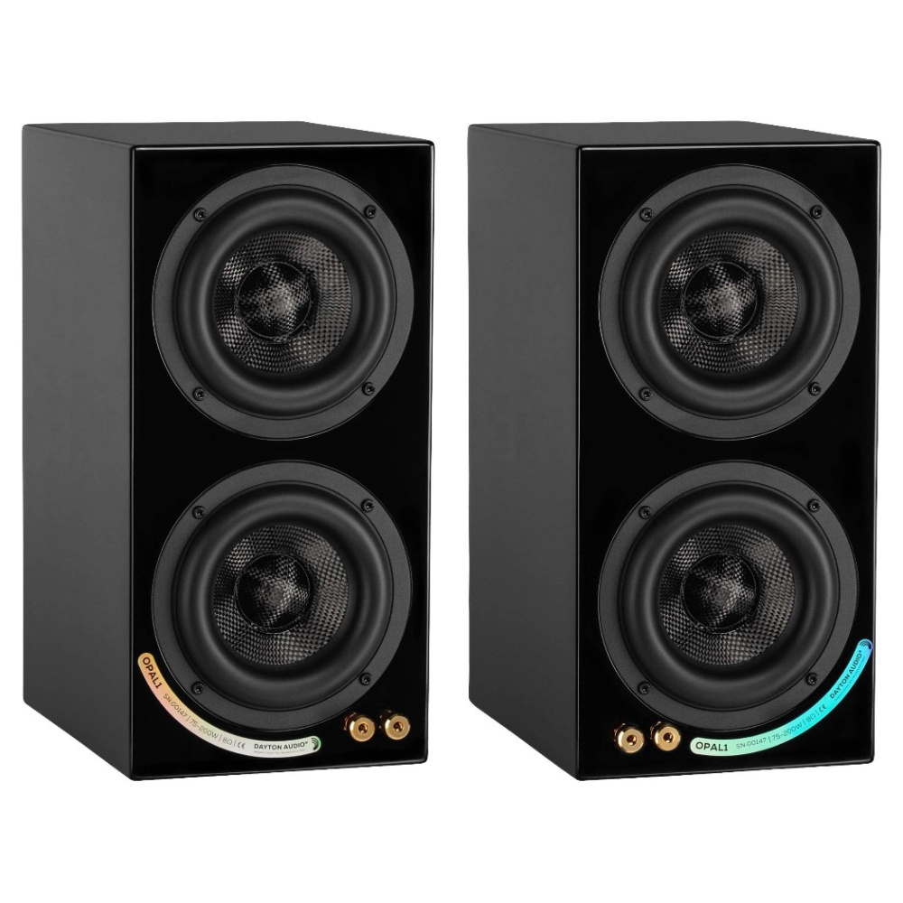 Dayton Audio OPAL1 stativhøyttaler, blank svart par