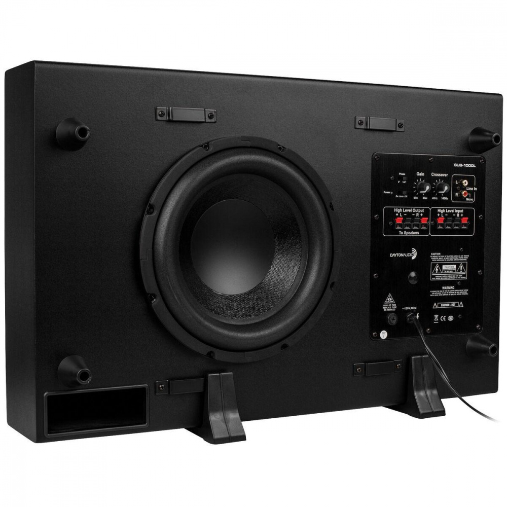 Dayton Audio SUB-1000L, aktiv slimmad subwoofer