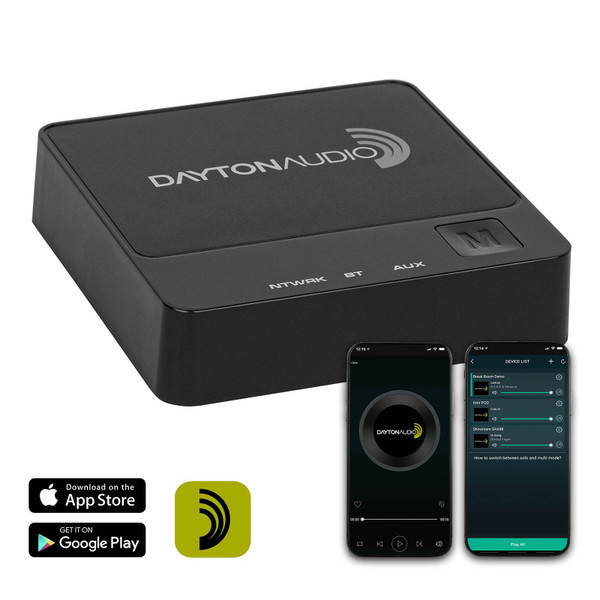 Dayton Audio WBA51, nettverksstreamer med BT & Wi-Fi
