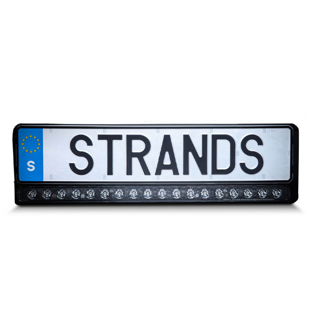 Strands Nuuk E-line, LED-rampe på nummerskiltet