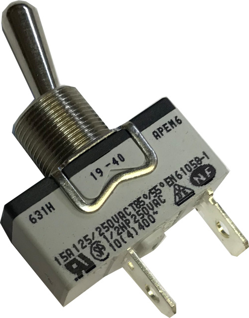 Vippebryter On/Off 15A rustfri