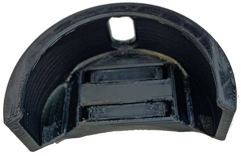 3D printad slim snusdosehållare för montering på gaffelben mc (buntband).