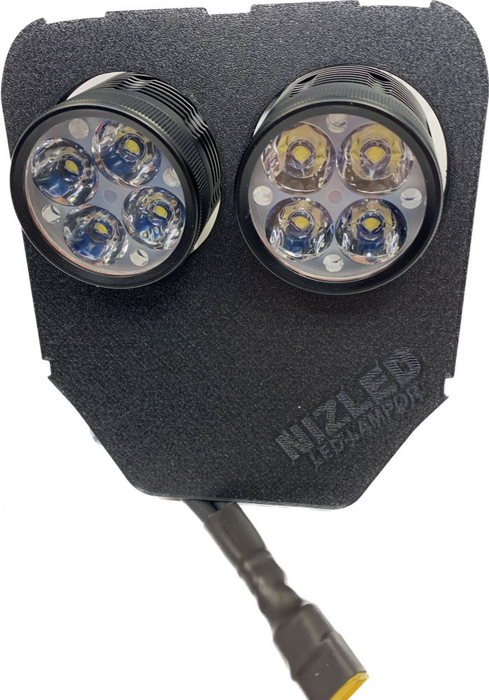 Dubbel lampfäste 80w Husqvarna 2020-2023, NIZLED R40DRL kallvit