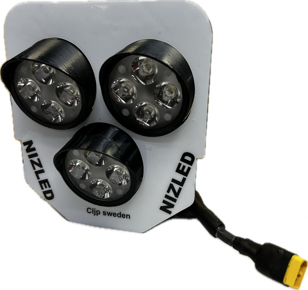 Trippelljus 110w värsting Husqvarna 4-takt, 2-takt utan fläkt 2024-, vit, kallvit 3xE406k NIZLED