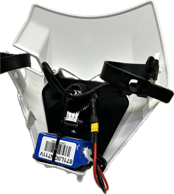 Singelkåpa 40w med 7ah batteri till KTM 85cc, NIZLED R40DRL kallvit