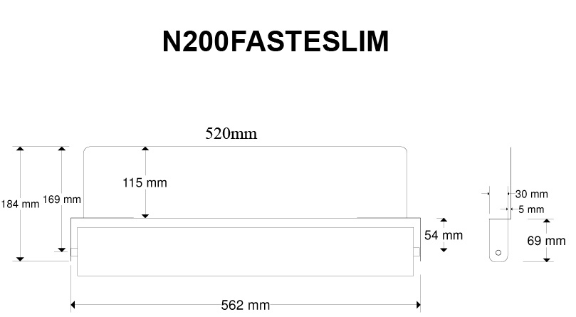 Nizled skiltbrakett slim