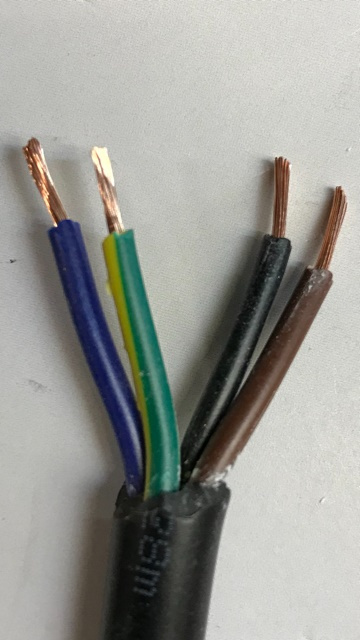 Strømkabel LED-lamper 4x1mm² svart