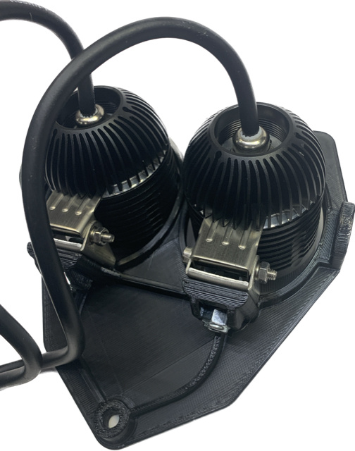 Lampfäste Sherco 2012-2023, 80w med 2st NIZLED R40DRL