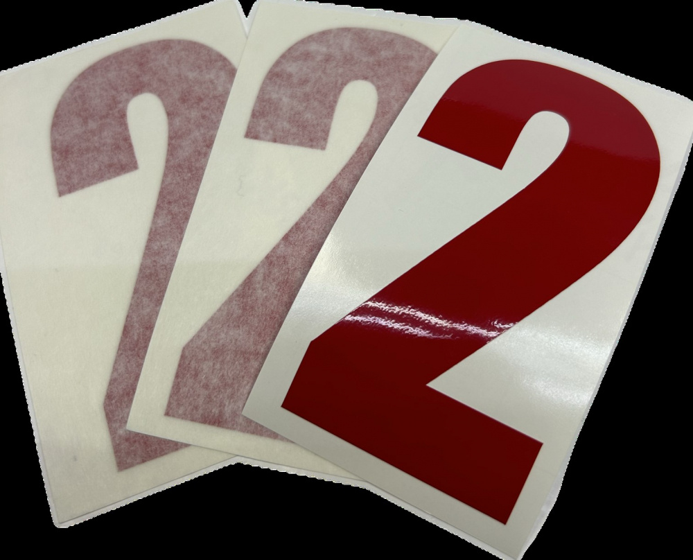 Nizled siffer dekal röd 2 10x5cm