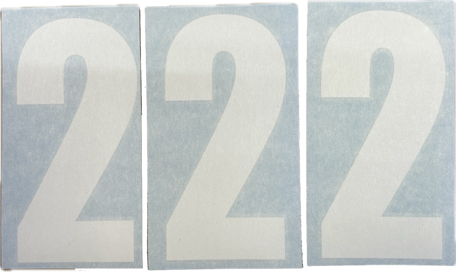 Nizled siffer dekal vit 2 10x5cm