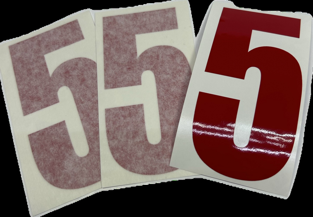 Nizled siffer dekal röd 5 10x5cm