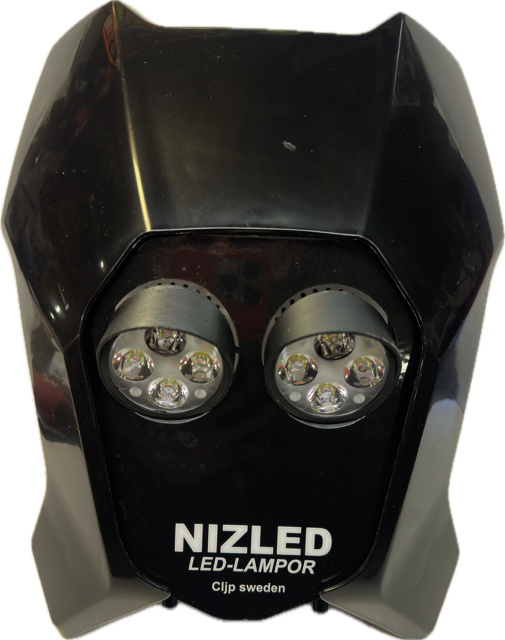 Dobbeltlys kaldhvit 80 W Triumph 2024-, svart, 2xE406k NIZLED
