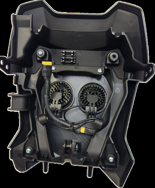Dobbeltlys kaldhvit 80 W Triumph 2024-, svart, 2xE406k NIZLED