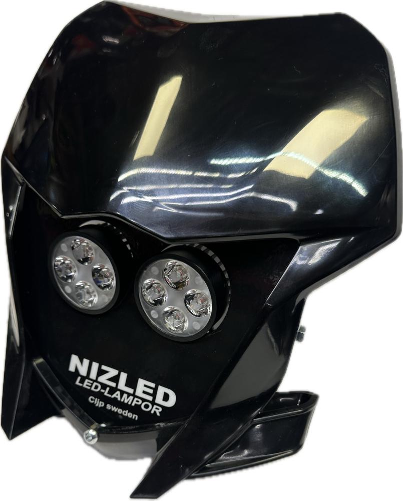 Dobbel lampeskjerm kaldhvit 80w Yamaha WR 2019-2026, svart, 2xE406k