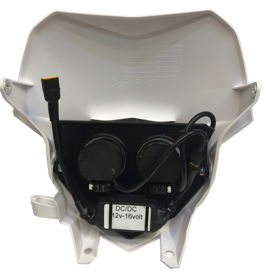 Dubbel lampkåpa varmvit 80w, Yamaha WR 2019-2025, vit, 2xE405K