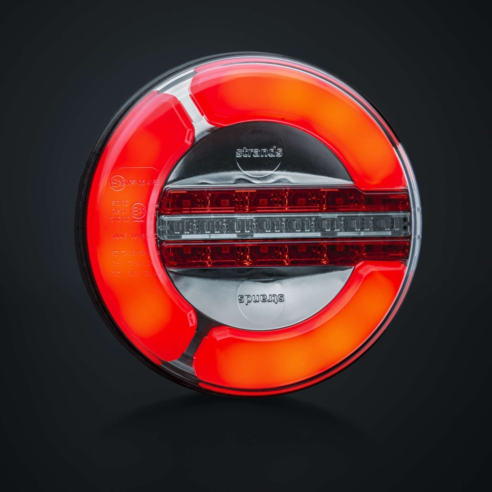 Strands Baklys LED 3 Kamre 12-24V, 142mm Diameter Pos/Back/Dimm