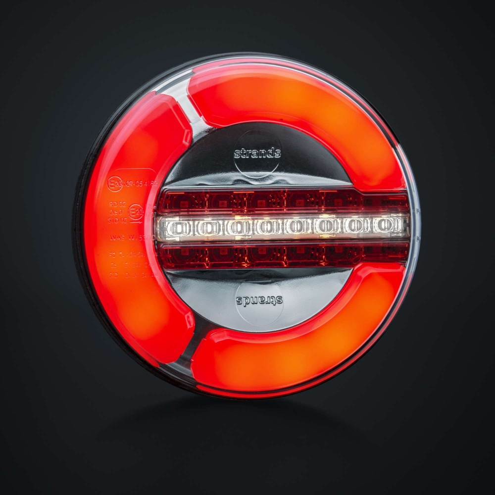 Strands Baklys LED 3 Kamre 12-24V, 142mm Diameter Pos/Back/Dimm