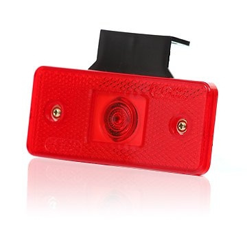 Strands Pos. Lys Rød 12-24V Med Feste, Og Refleks. LED