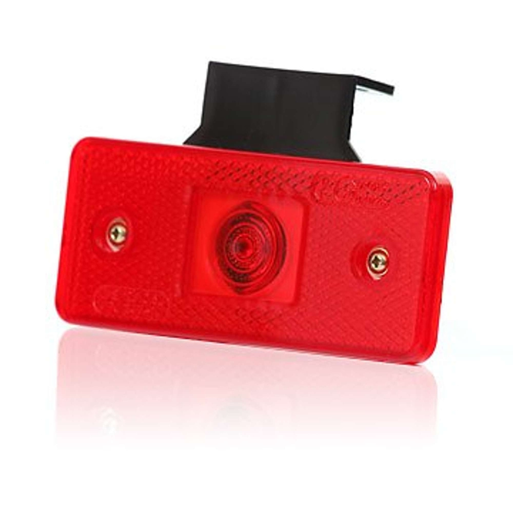 Strands Pos. Lys Rød 12-24V Med Feste, Og Refleks. LED