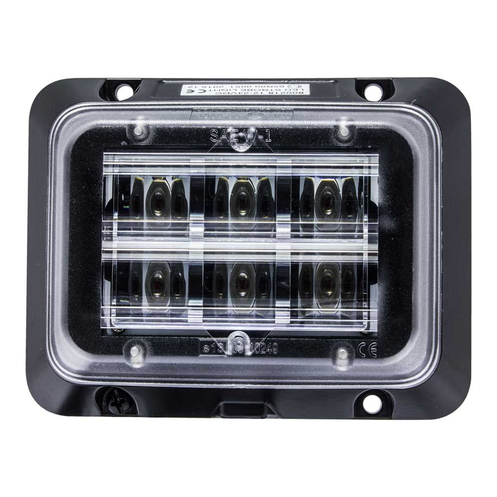 Strands Riktet Blinkelys Rektangulær Oransje LED Plan Montering