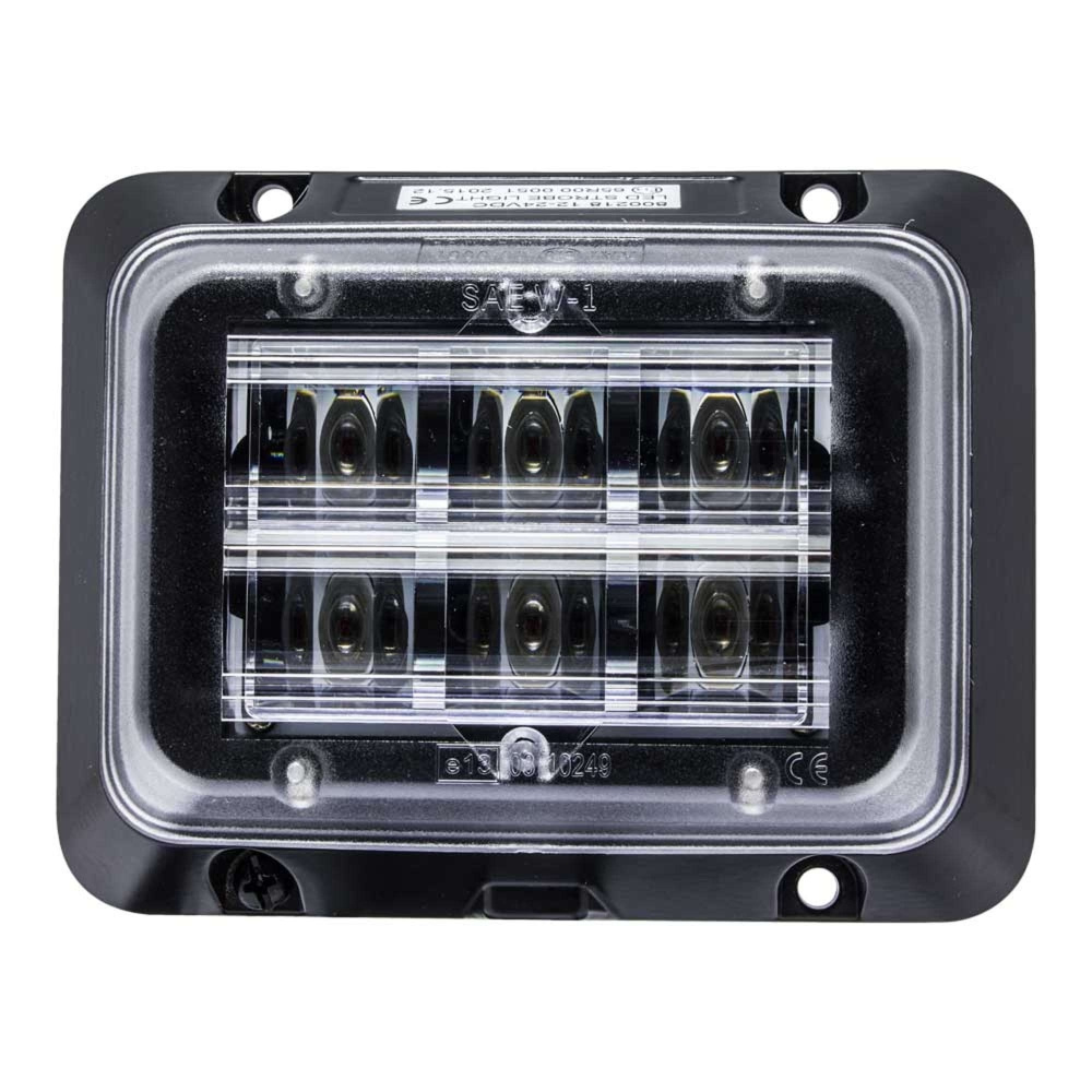 Strands Riktet Blinkelys Rektangulær Oransje LED Plan Montering