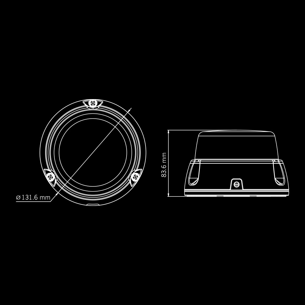Strands Freedom Lighthouse Roterende Varsellys 130Mm Planmontering