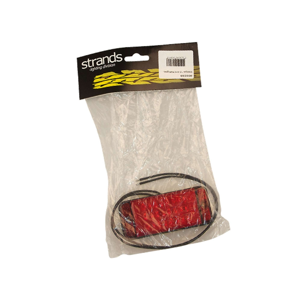 Strands Dimlys 12-24V Rødt Glass.,E-Godkjent.