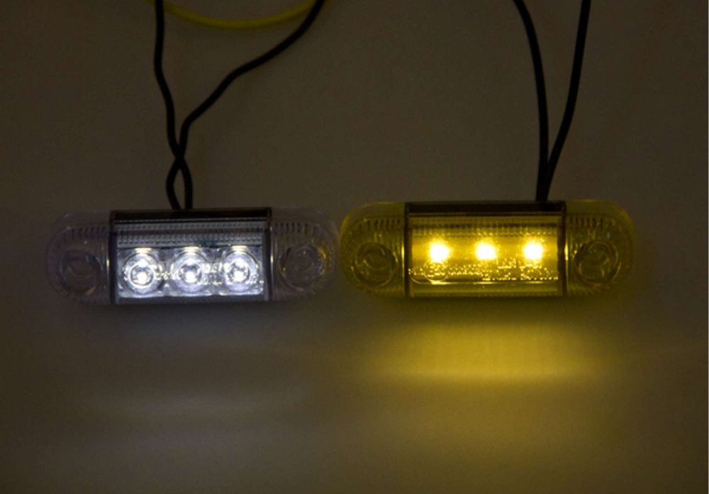 Strands Pos.Lys 3 LED Gul,12-24V