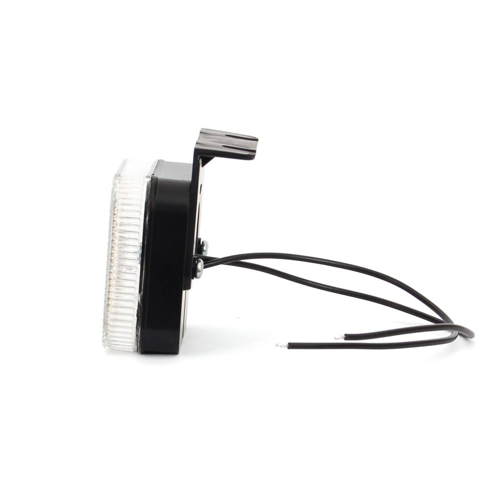 Strands posisjonslys hvit LED 12-24V, inkl. vinkelfeste E-merket