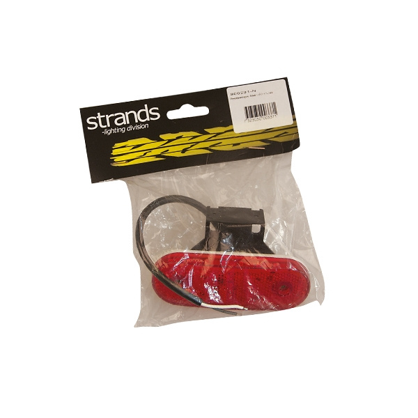Strands posisjonslys Rød LED 12-24V, Inkl. Vinkelfeste