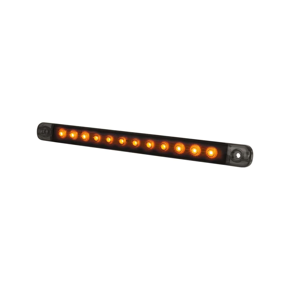 Strands Dark Knight Slim Blinkers LED, Oransje LED, Klart Glass