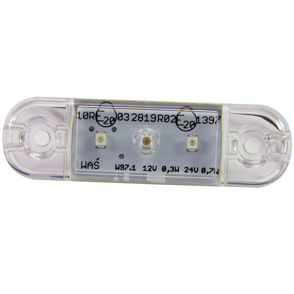 Strands Slim Bakposisjonlys 3 LED, Klar Linse