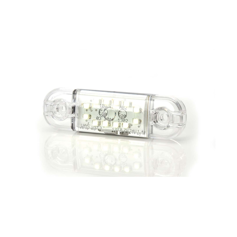 Strands Positionslys Vit Slim 12 LED, 9-36V IP68. E-merket.