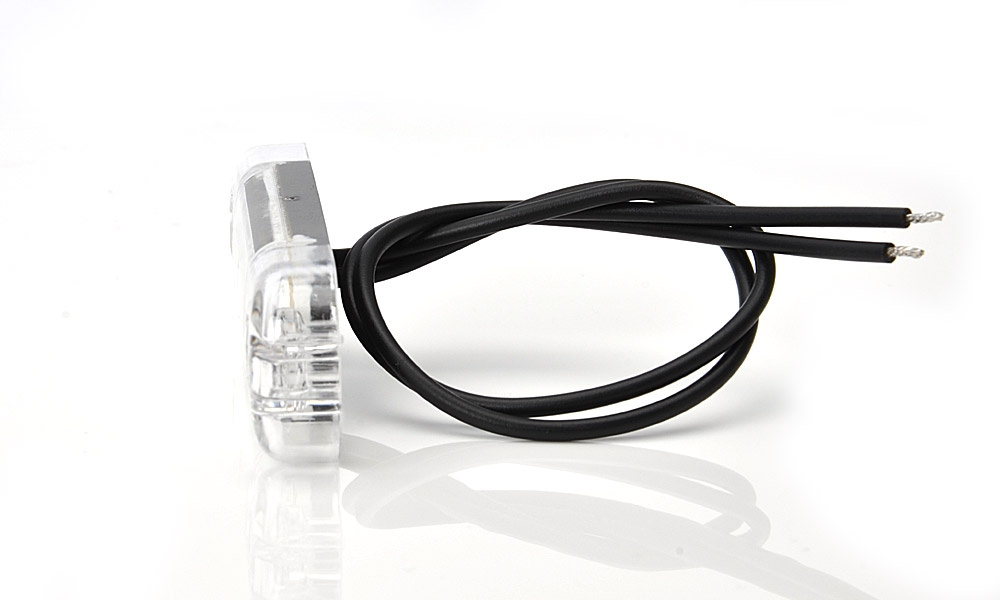 Strands Positionslys Vit Slim 12 LED, 9-36V IP68. E-merket.