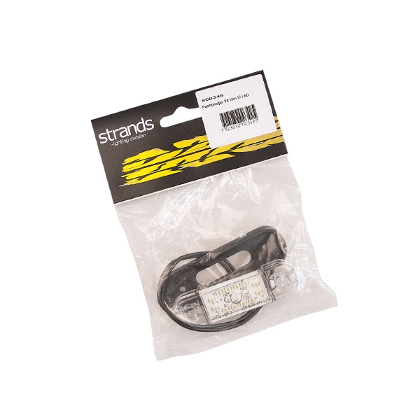 Strands Positionslys Vit Slim 12 LED, 9-36V IP68. E-merket.