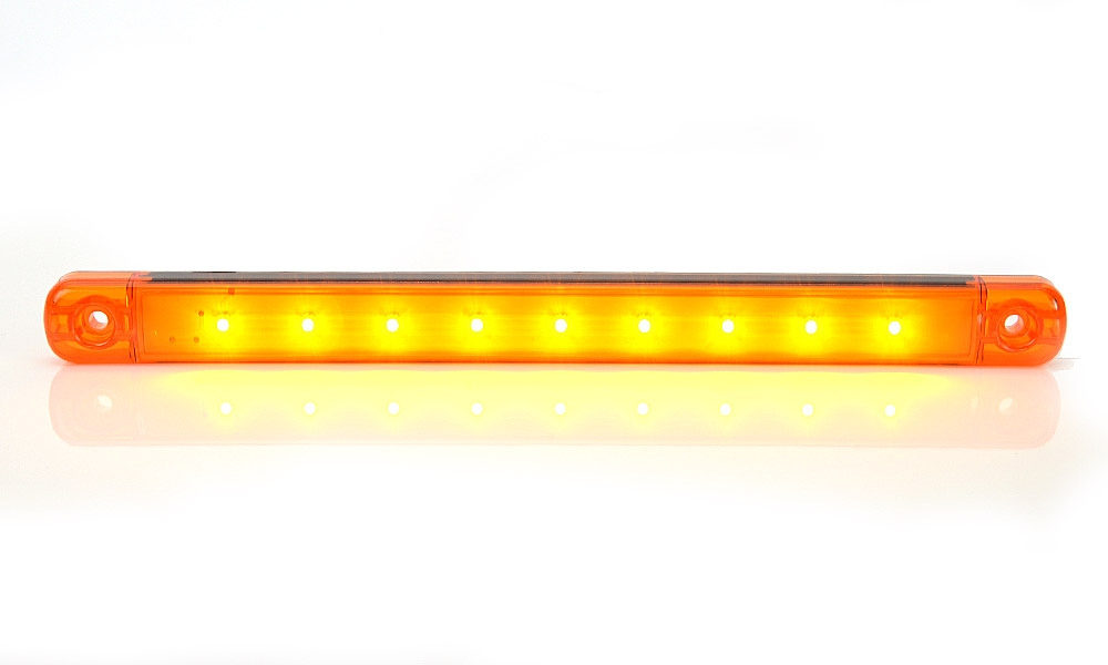 Strands Sidomarkering Orange Slim 9 LED,9-36V IP68. E-merket.