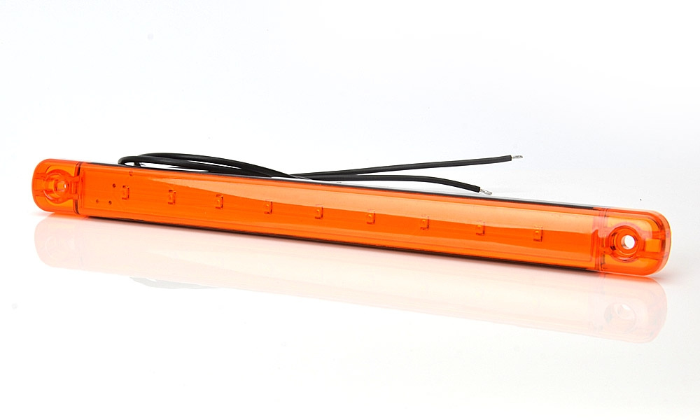 Strands Sidomarkering Orange Slim 9 LED,9-36V IP68. E-merket.